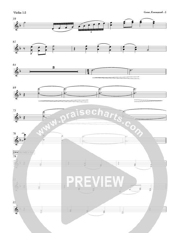 Come Emmanuel Violin 1/2 (Red Tie Music)