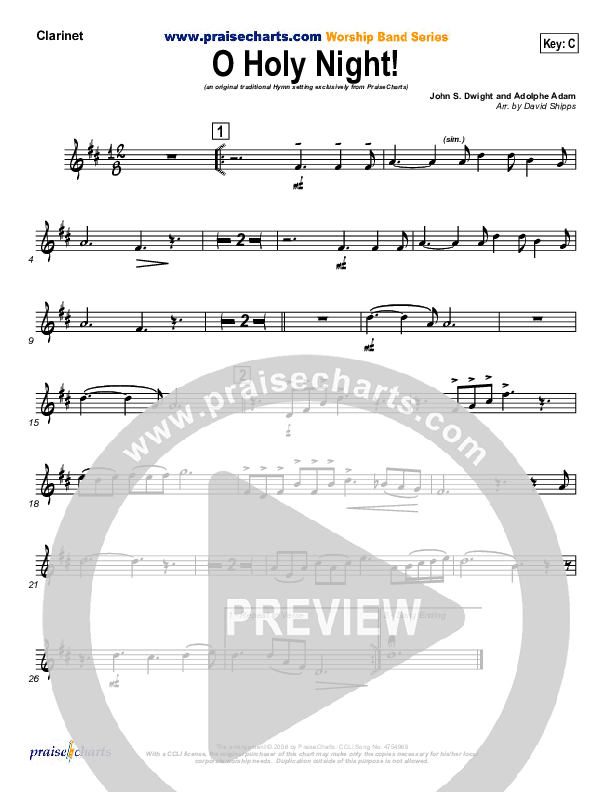 O Holy Night Wind Pack (Traditional Carol / PraiseCharts)