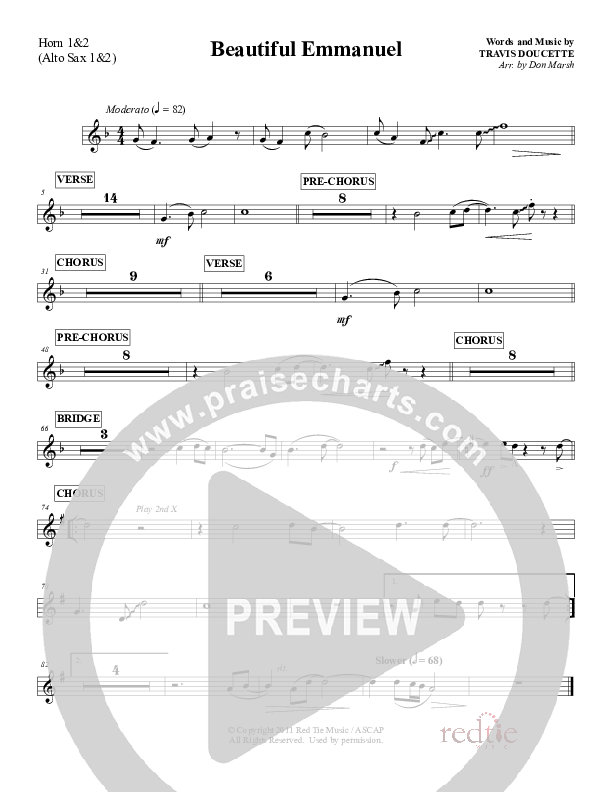 Beautiful Emmanuel Alto Sax (Red Tie Music)