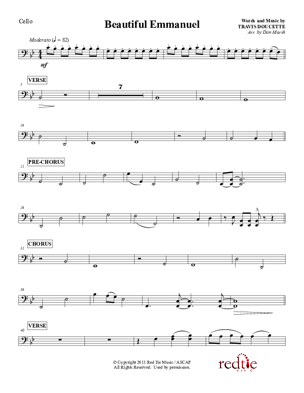 Beautiful Emmanuel Cello (Red Tie Music)