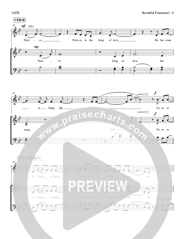 Beautiful Emmanuel Choir Vocals (SATB) (Red Tie Music)