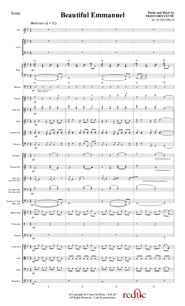 Beautiful Emmanuel Conductor's Score (Red Tie Music)