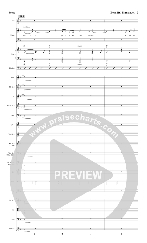 Beautiful Emmanuel Conductor's Score (Red Tie Music)