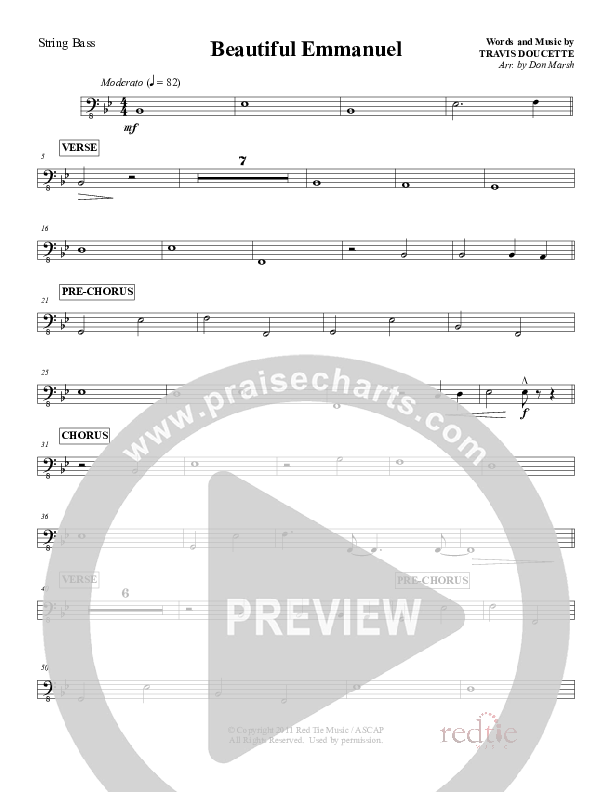 Beautiful Emmanuel Double Bass (Red Tie Music)