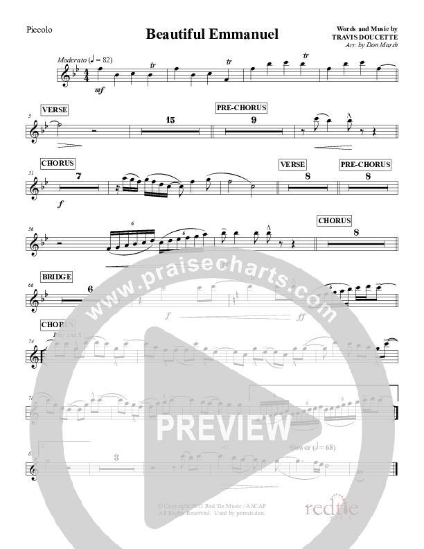 Beautiful Emmanuel Flute/Piccolo (Red Tie Music)