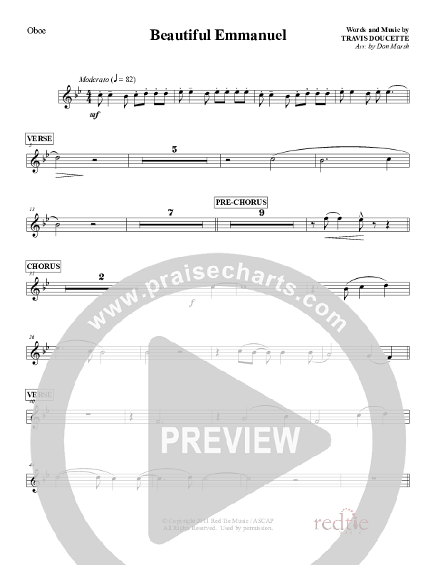 Beautiful Emmanuel Oboe (Red Tie Music)