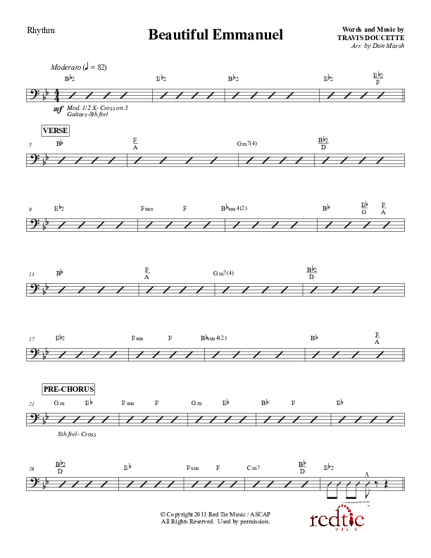 Beautiful Emmanuel Rhythm Chart (Red Tie Music)
