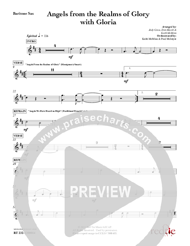 Angels From The Realms Of Glory with Gloria Bari Sax (Red Tie Music)