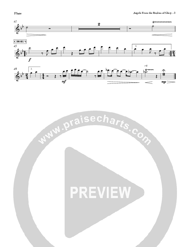Angels From The Realms Of Glory Flute (Red Tie Music)
