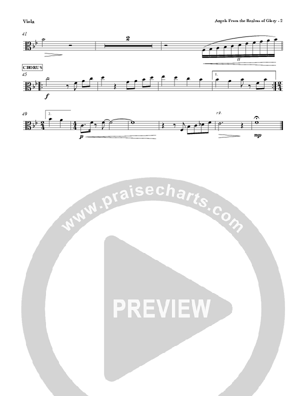 Angels From The Realms Of Glory Viola (Red Tie Music)