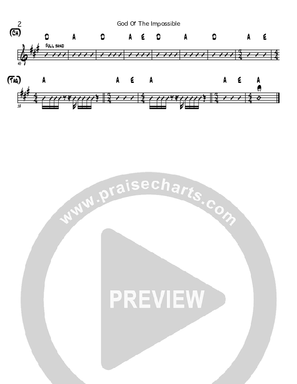 God Of The Impossible Rhythm Chart (Seth Condrey / North Point Worship)