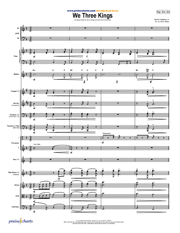 We Three Kings Conductor's Score (Traditional Carol / PraiseCharts)