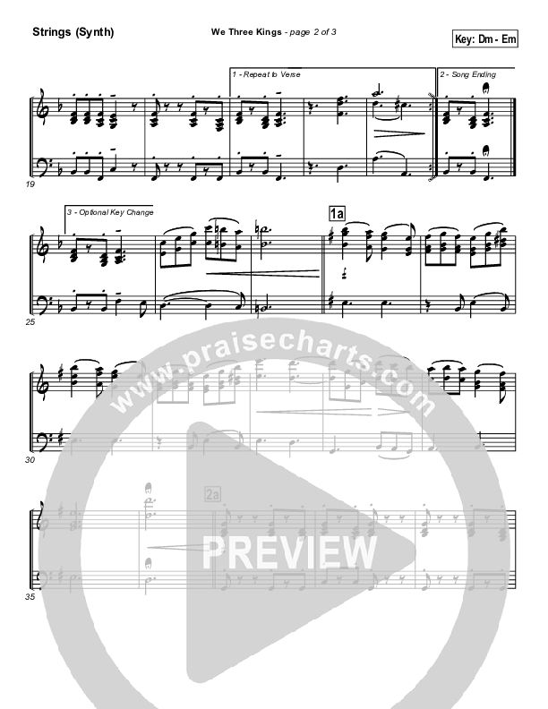We Three Kings String Pack (Traditional Carol / PraiseCharts)