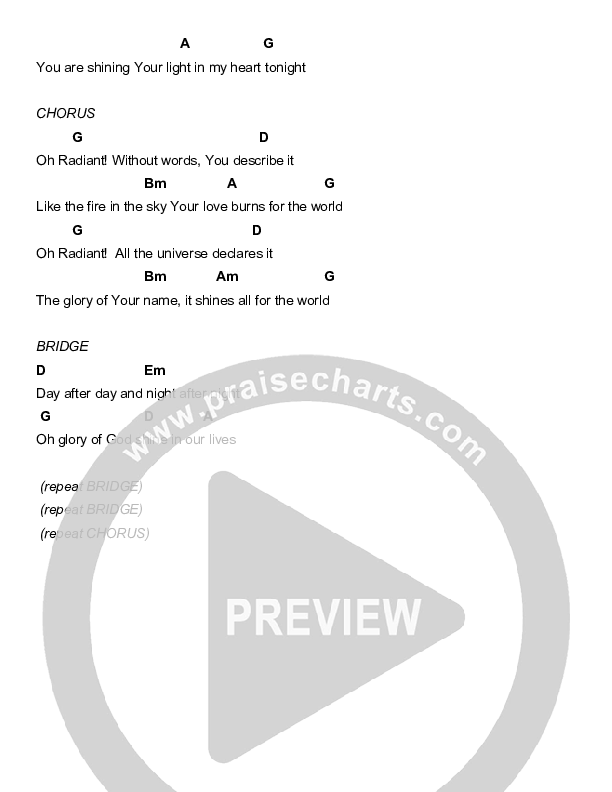 Oh Radiant Chords & Lyrics (Seth Condrey)