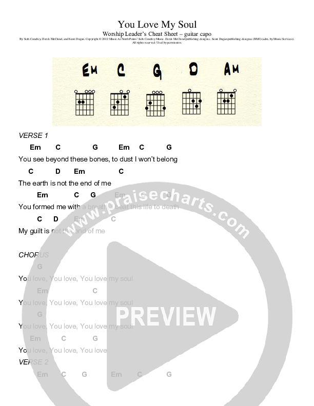 You Love My Soul Chords & Lyrics (Seth Condrey)