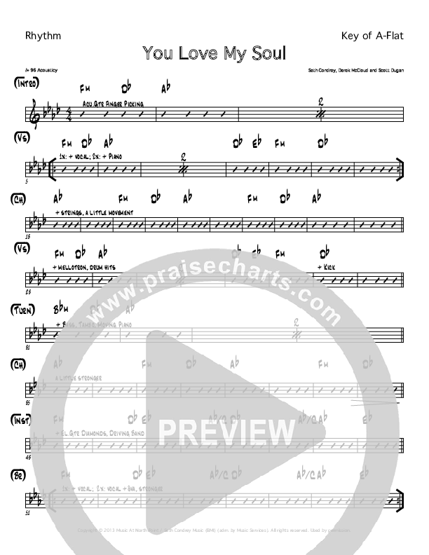 You Love My Soul Rhythm Chart (Seth Condrey)
