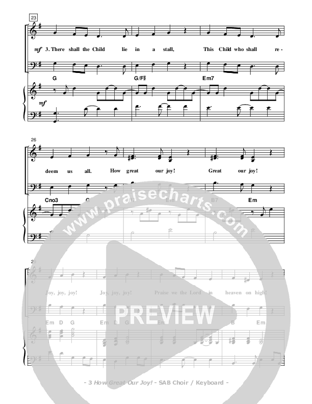 How Great Our Joy Choir Sheet (Don Chapman)