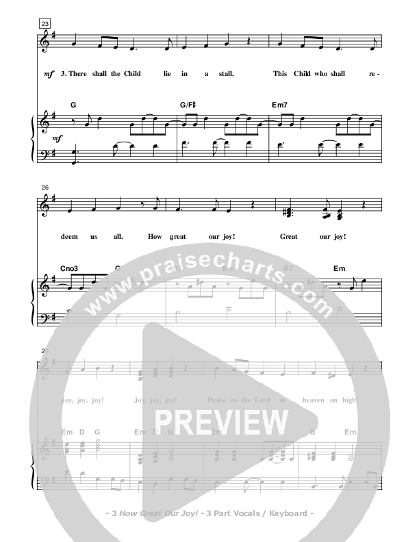 How Great Our Joy Piano/Vocal (SAT) (Don Chapman)