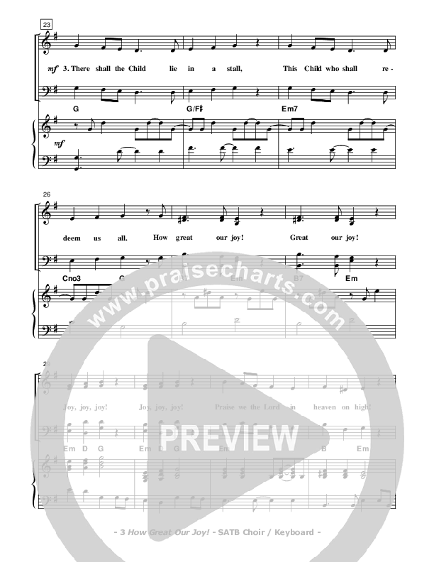 How Great Our Joy Piano/Vocal (SATB) (Don Chapman)