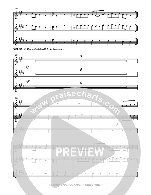 How Great Our Joy Saxophone (Don Chapman)