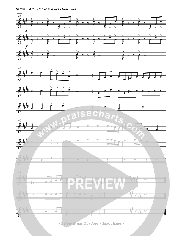 How Great Our Joy Saxophone (Don Chapman)