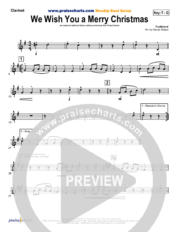 We Wish You A Merry Christmas Wind Pack (Traditional Carol / PraiseCharts)