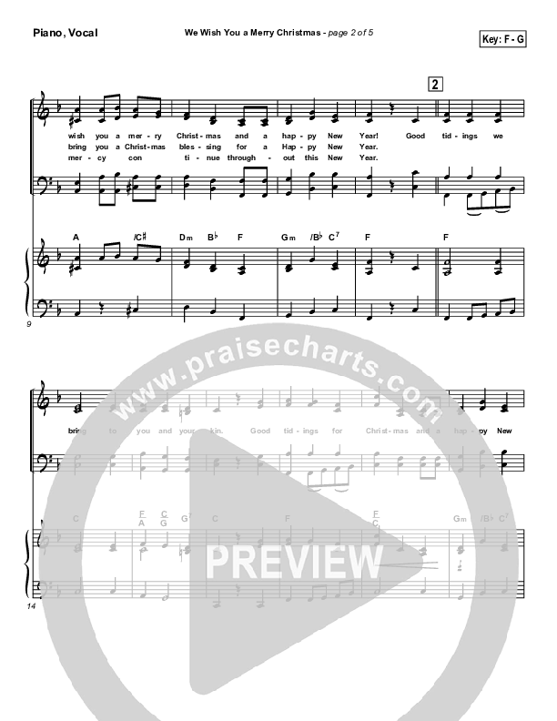 We Wish You A Merry Christmas Piano/Vocal & Lead (Traditional Carol / PraiseCharts)