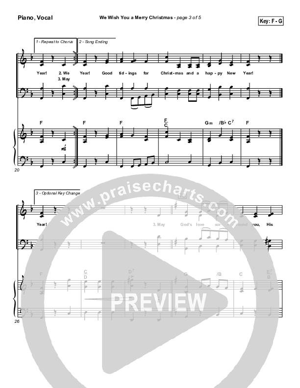 We Wish You A Merry Christmas Piano/Vocal & Lead (Traditional Carol / PraiseCharts)