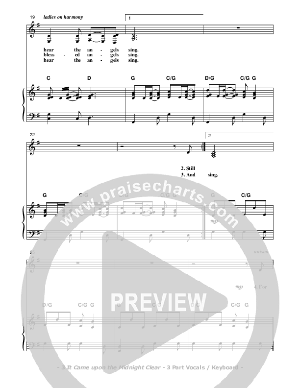 It Came Upon The Midnight Clear Choir Sheet (Don Chapman)