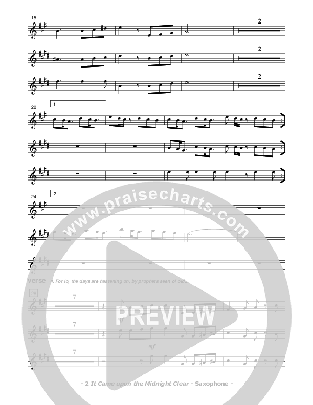 It Came Upon The Midnight Clear Saxophone (Don Chapman)