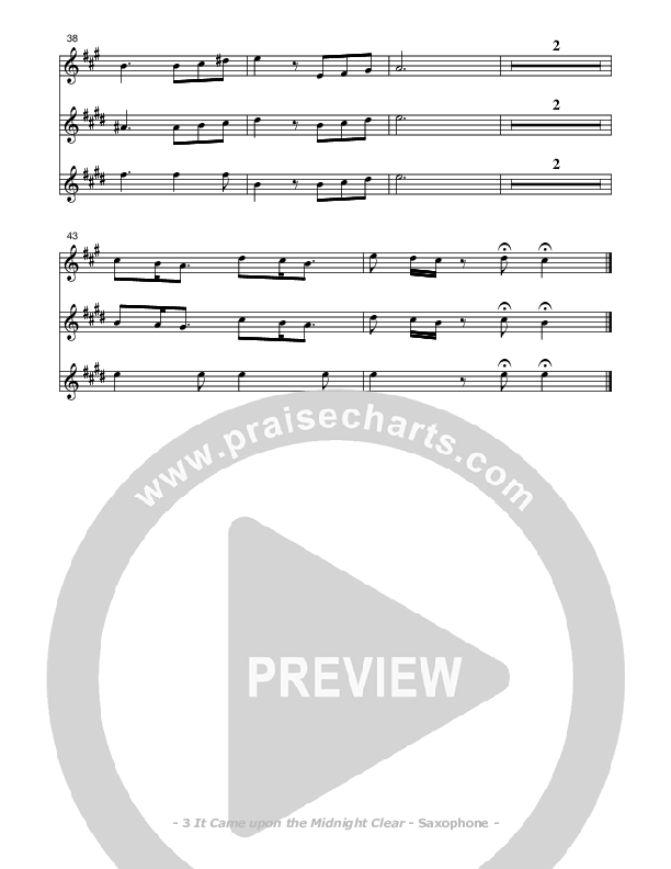 It Came Upon The Midnight Clear Saxophone (Don Chapman)