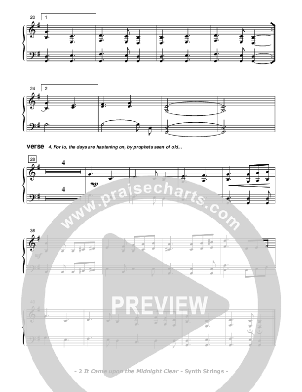 It Came Upon The Midnight Clear Synth Strings (Don Chapman)