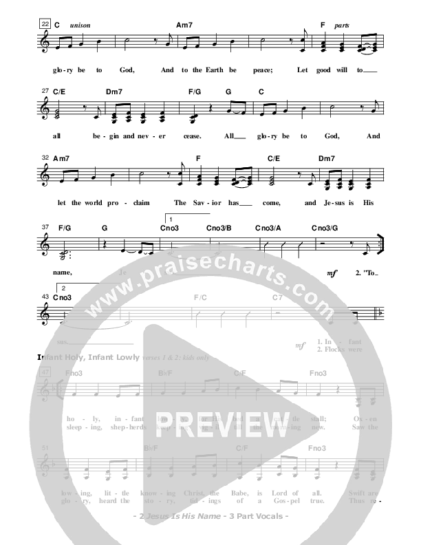 Jesus Is His Name Choir Sheet (Don Chapman)