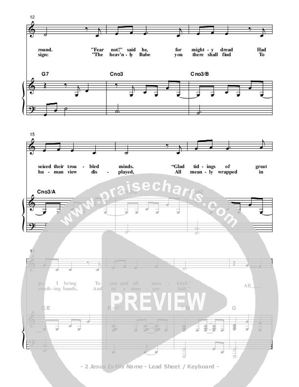 Jesus Is His Name Piano/Vocal (Don Chapman)