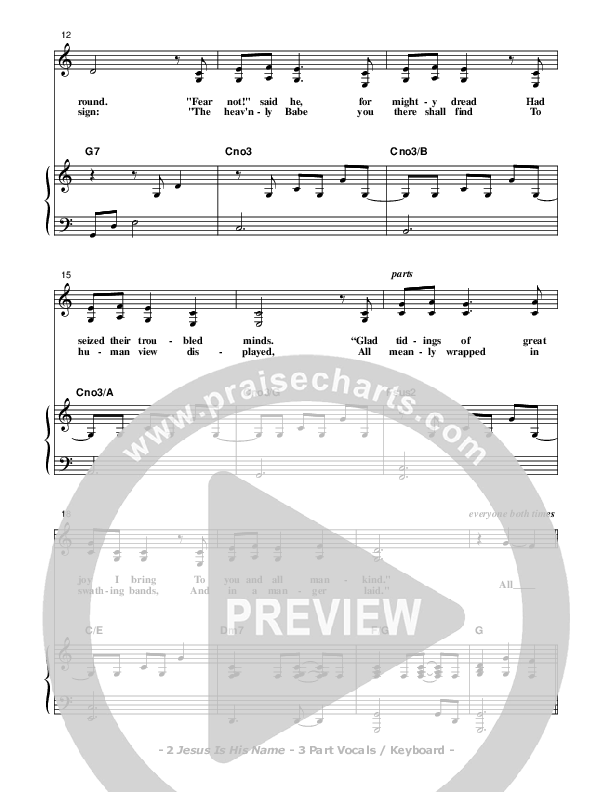 Jesus Is His Name Piano/Vocal (SAT) (Don Chapman)