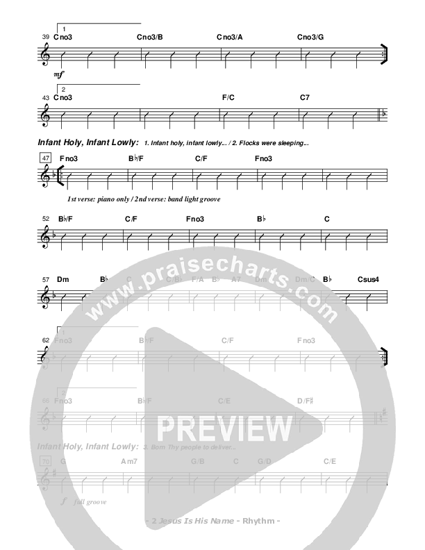 Jesus Is His Name Rhythm Chart (Don Chapman)