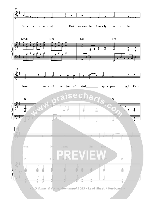 O Come O Come Emmanuel 2013 Piano/Vocal (Don Chapman)