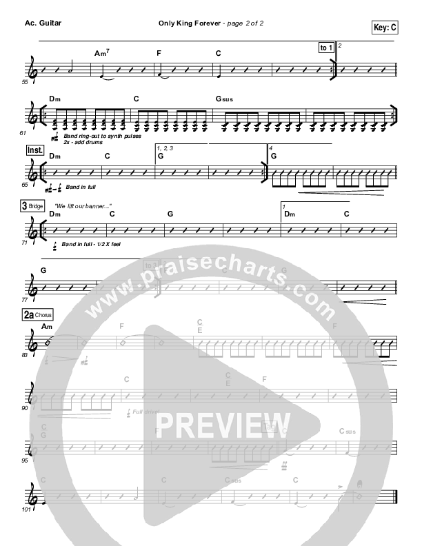 Only King Forever Acoustic Guitar (Elevation Worship)