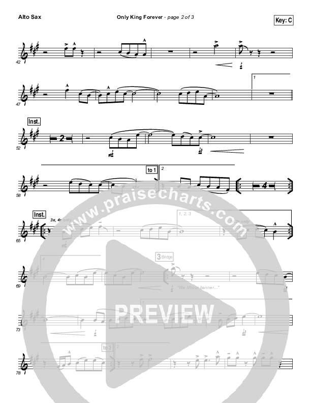 Only King Forever Alto Sax (Elevation Worship)