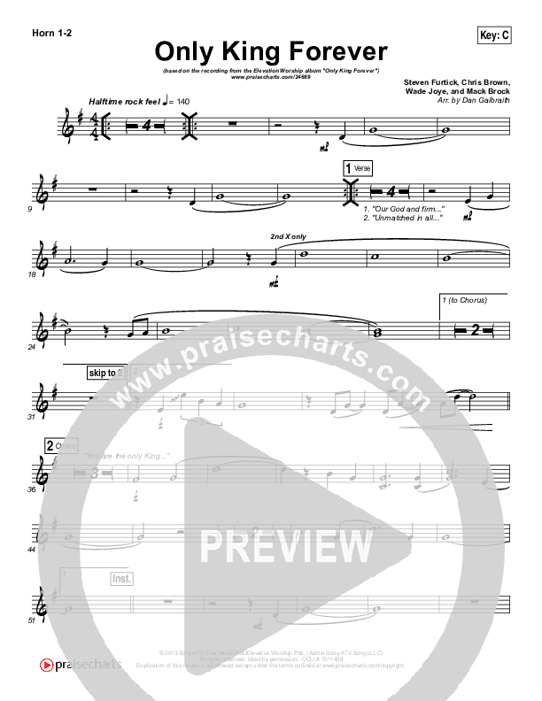 Only King Forever Brass Pack (Elevation Worship)