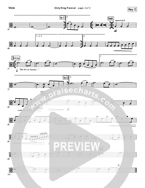 Only King Forever Viola (Elevation Worship)