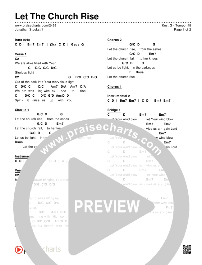 Let The Church Rise Chords & Lyrics (Jonathan Stockstill)