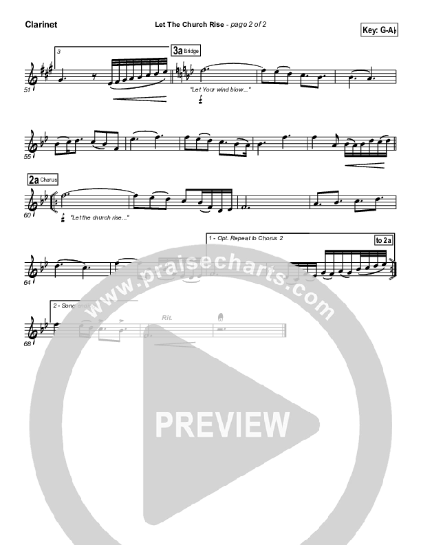 Let The Church Rise Clarinet (Jonathan Stockstill)