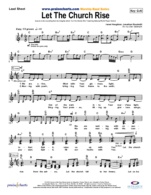 Let The Church Rise Lead Sheet (Jonathan Stockstill)