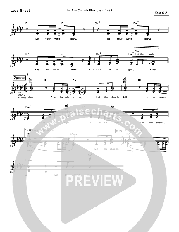 Let The Church Rise Lead Sheet (Jonathan Stockstill)