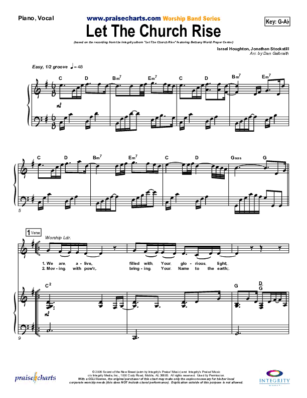 Let The Church Rise Piano/Vocal (Jonathan Stockstill)