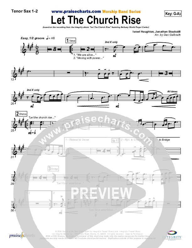 Let The Church Rise Tenor Sax 1/2 (Jonathan Stockstill)