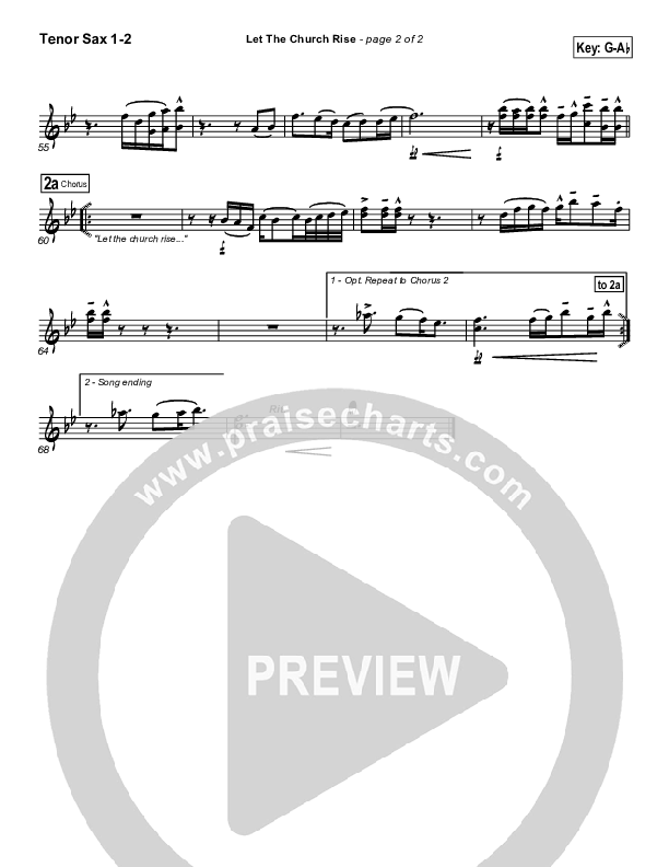 Let The Church Rise Tenor Sax 1/2 (Jonathan Stockstill)