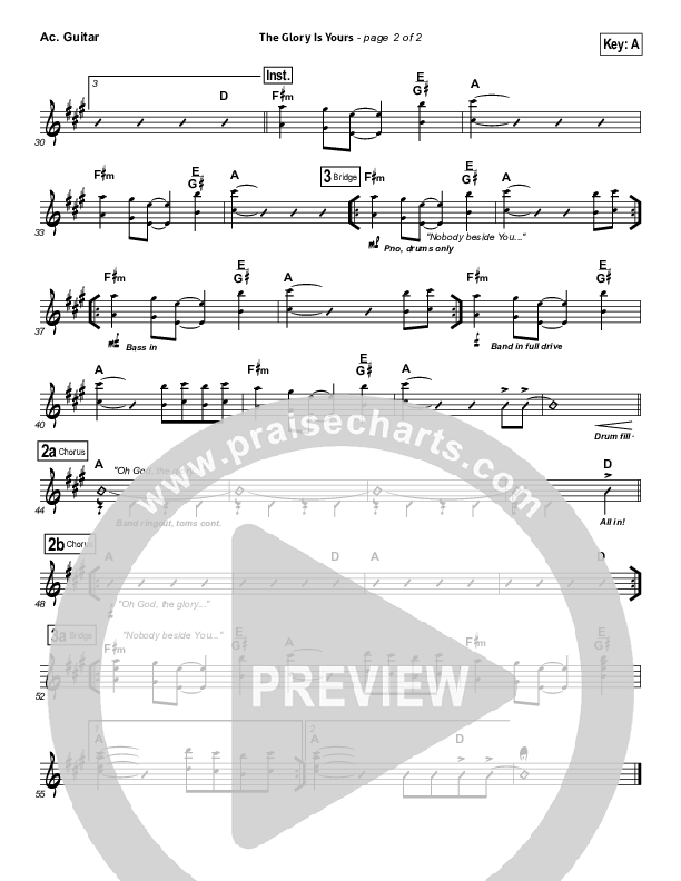 The Glory Is Yours Acoustic Guitar (Elevation Worship)