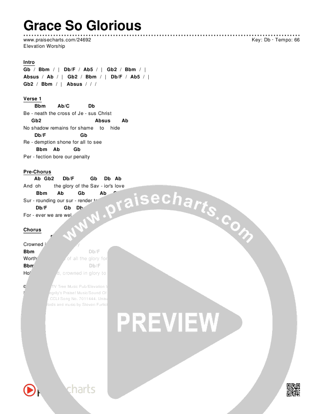 Grace So Glorious Chords & Lyrics (Elevation Worship)